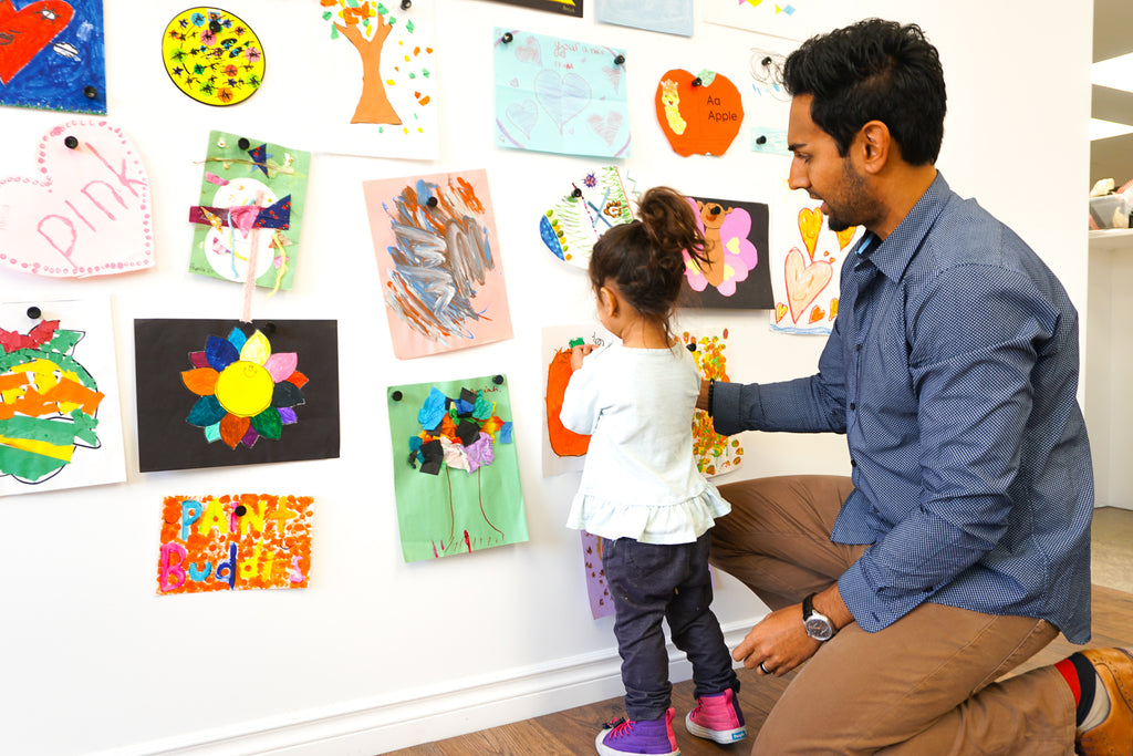 Create an Instant Gallery With Your Kids' Art - Without Making Any Holes in the Wall